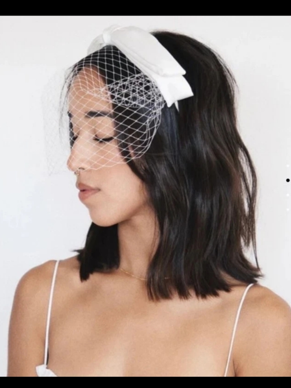 Kristen Ess The Veil Headband In Bright White NEW IN BOX SEALED